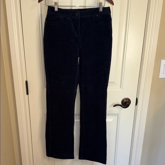 Reitmans Cords Blue Corduroy Flare preferred Fit Pants Stretch Women’s Size 7 - Picture 6 of 14